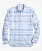 Brooks Brothers Men's Plaid Supima Cotton Oxford Sport Shirt