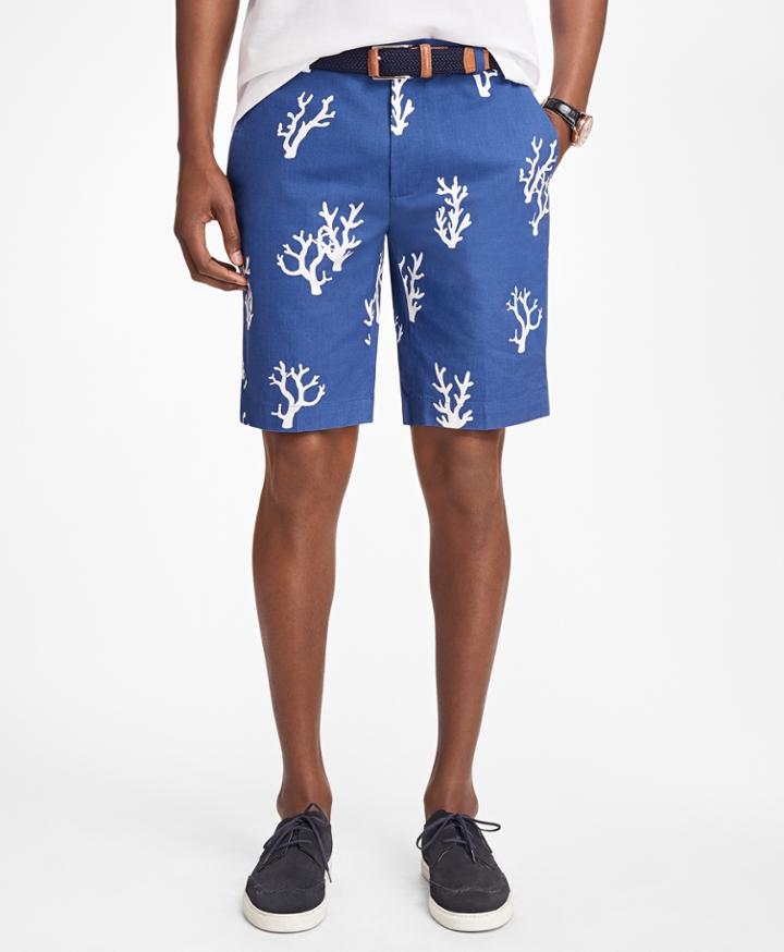 Brooks Brothers Men's Coral Print Bermuda Shorts