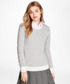 Brooks Brothers Herringbone Merino Wool Sweater
