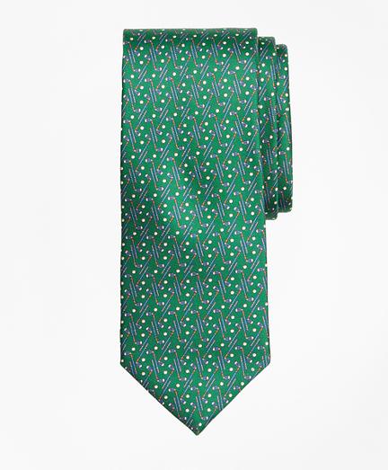 Brooks Brothers Golf Motif Print Tie