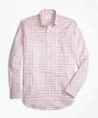 Brooks Brothers Milano Fit Oxford  Large Check Sport Shirt