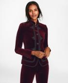 Brooks Brothers Women's Soutache-embroidered Velvet Jacket