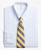 Brooks Brothers Men's Non-iron Regular Fit Brookscool Candy Stripe Dress Shirt