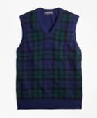 Brooks Brothers Men's Cashmere Black Watch Plaid Vest
