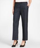 Brooks Brothers Women's Gingham Wool Twill Pants