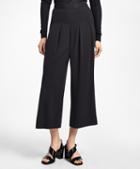 Brooks Brothers Cropped Crepe Palazzo Pants