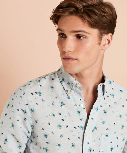 Brooks Brothers Floral Linen-blend Sport Shirt
