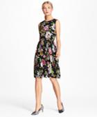 Brooks Brothers Women's Floral-print Georgette A-line Dress