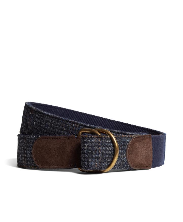 Brooks Brothers Men's Harris Tweed D-ring Belt