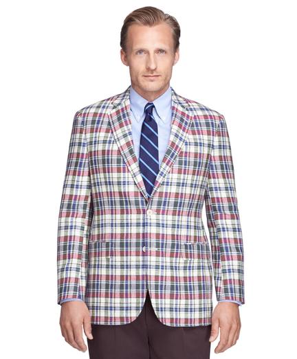 Brooks Brothers Madison Fit Madras Linen Sport Coat