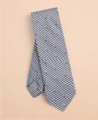 Brooks Brothers Men's Anchor Print Stripe Silk Tie