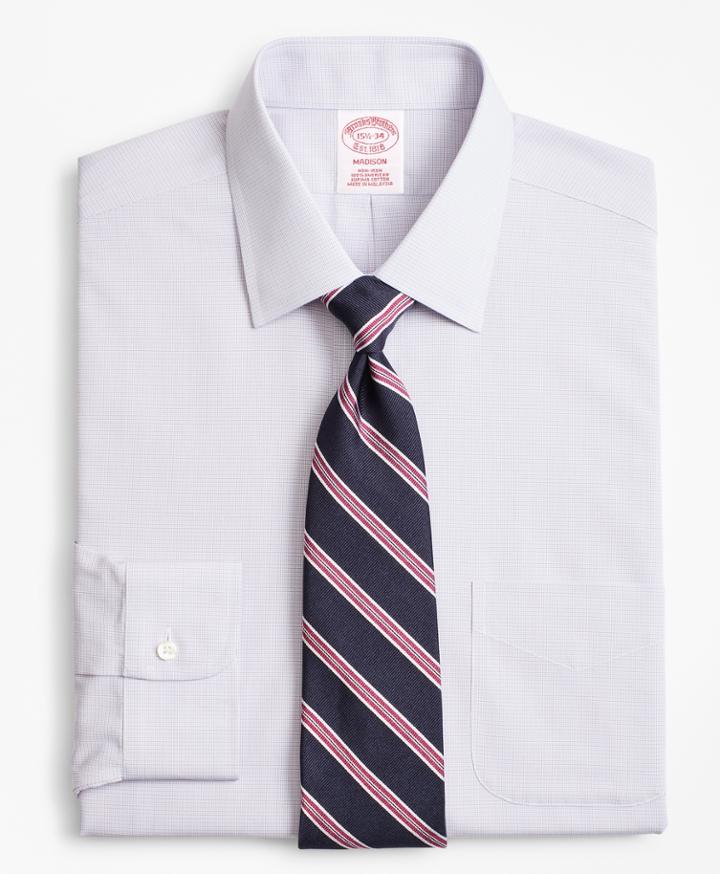 Brooks Brothers Men's Regular Fit Classic-fit Dress Shirt, Non-iron Micro-check