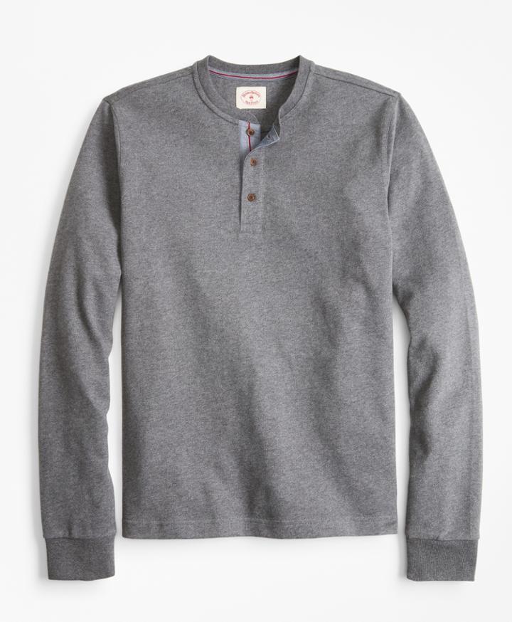 Brooks Brothers Men's Brushed Cotton Henley