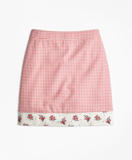 Brooks Brothers Mixed Media Cotton Stretch Skirt
