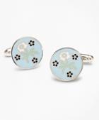 Brooks Brothers Floral Enamel Cuff Links