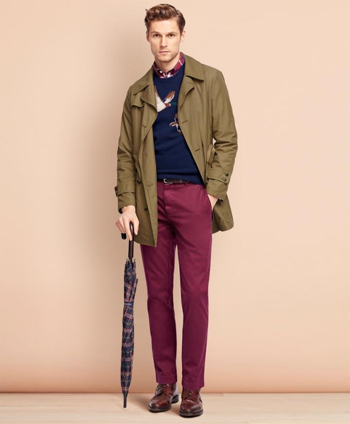 Brooks Brothers Men's Double-breasted Trench Coat