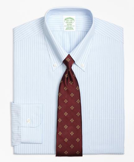 Brooks Brothers Milano Slim-fit Dress Shirt, Non-iron Hairline Split Stripe
