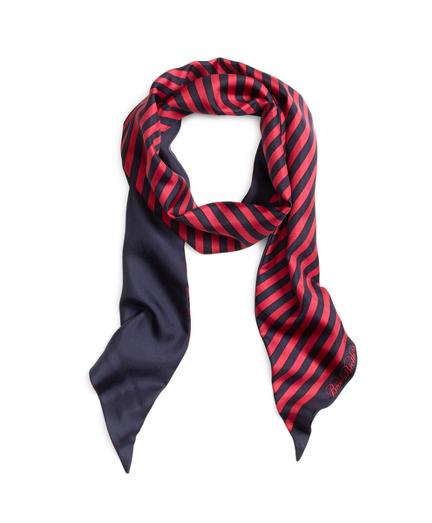 Brooks Brothers Bb#1 Tie Stripe Silk Oblong