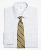 Brooks Brothers Men's Non-iron Extra Slim Fit Alternating Check Dress Shirt