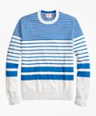 Brooks Brothers Nautical-stripe Cotton Crewneck Sweater
