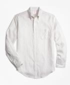 Brooks Brothers Men's Madison Fit Safari Stripe Irish Linen Sport Shirt