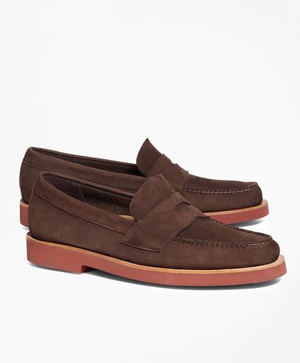 Brooks Brothers Nubuck Penny Loafers