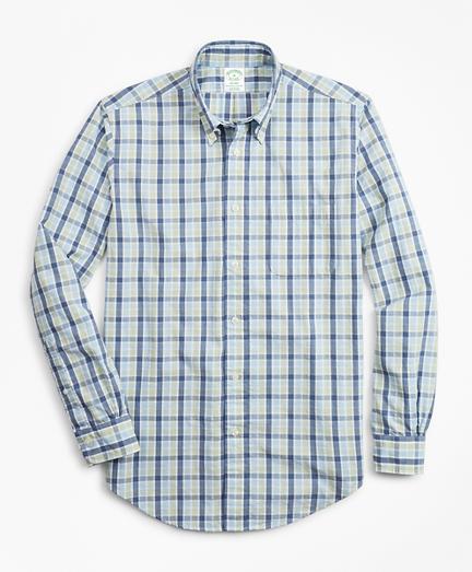 Brooks Brothers Milano Fit Plaid Seersucker Sport Shirt
