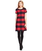 Brooks Brothers Wool Short-sleeve Buffalo Check Dress