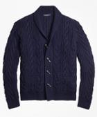 Brooks Brothers Handknit Twisted Cable Cardigan