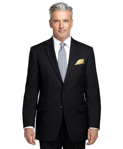 Brooks Brothers Madison Fit Black Shadow Stripe 1818 Suit