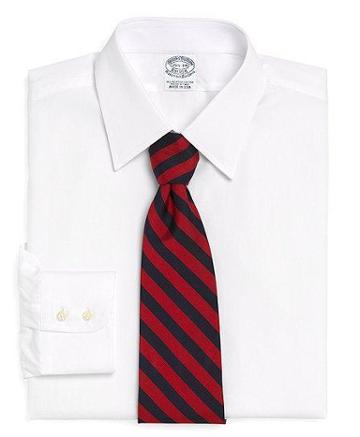 Brooks Brothers Slim Fit Tennis Collar Dress Shirt