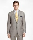 Brooks Brothers Regent Fit Brown Plaid With Blue And Gold Deco 1818 Suit