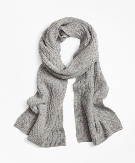 Brooks Brothers Cable-knit Cashmere Scarf