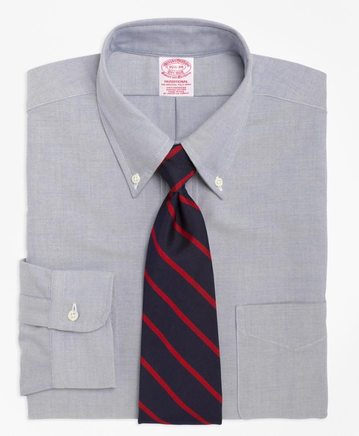 Brooks Brothers Men's Relaxed Fit Button-down Collar Dress Shirt