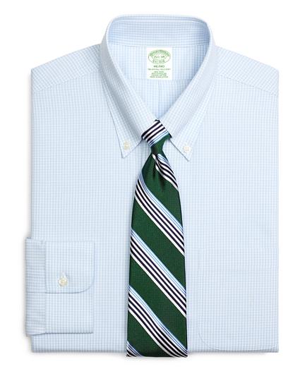 Brooks Brothers Milano Slim-fit Dress Shirt, Non-iron Micro Check