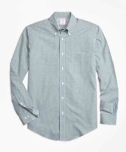 Brooks Brothers Non-iron Madison Fit Mini-gingham Sport Shirt