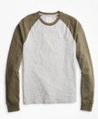 Brooks Brothers Slub Cotton Jersey Baseball T-shirt