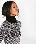 Brooks Brothers Geometric Shimmer Merino Wool Turtleneck Sweater
