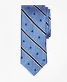 Brooks Brothers Men's Bb#2 Rep Stripe Tie With Golden Fleece