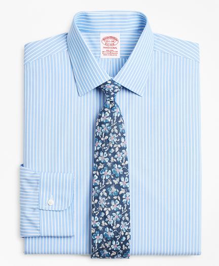 Brooks Brothers Stretch Traditional Relaxed-fit, Non-iron Ground Stripe