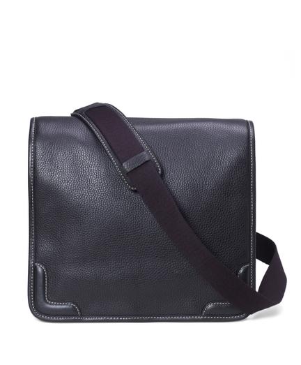 Brooks Brothers Pebble Leather Messenger