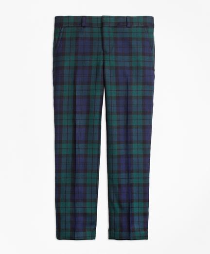 Brooks Brothers Flat-front Black Watch Suit Trousers