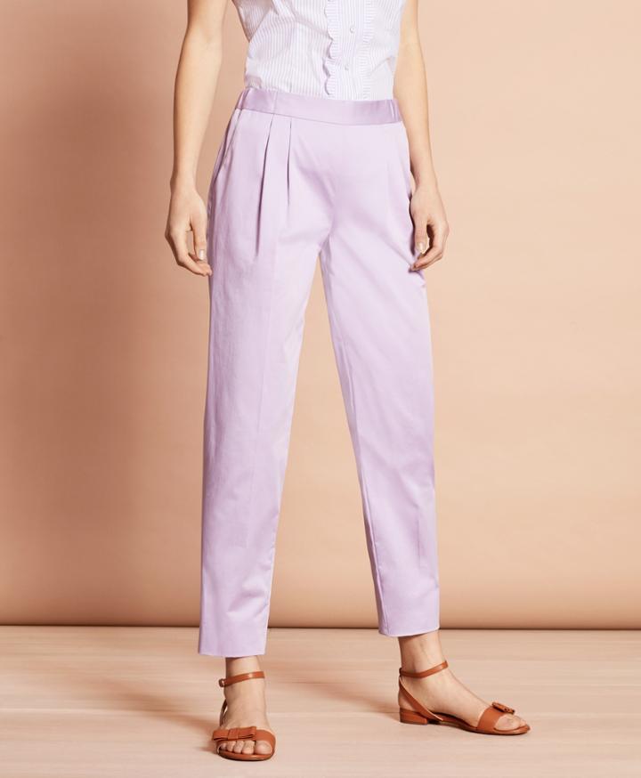 Brooks Brothers Women's Stretch-cotton Sateen Pants