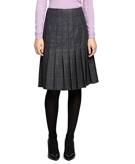 Brooks Brothers Saxxon Wool Pleated Skirt
