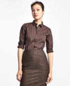 Brooks Brothers Women's Non-iron Tailored-fit Stripe Dress Shirt