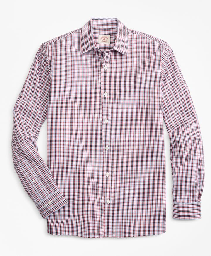 Brooks Brothers Men's Gingham Nine-to-nine Cotton Poplin Shirt