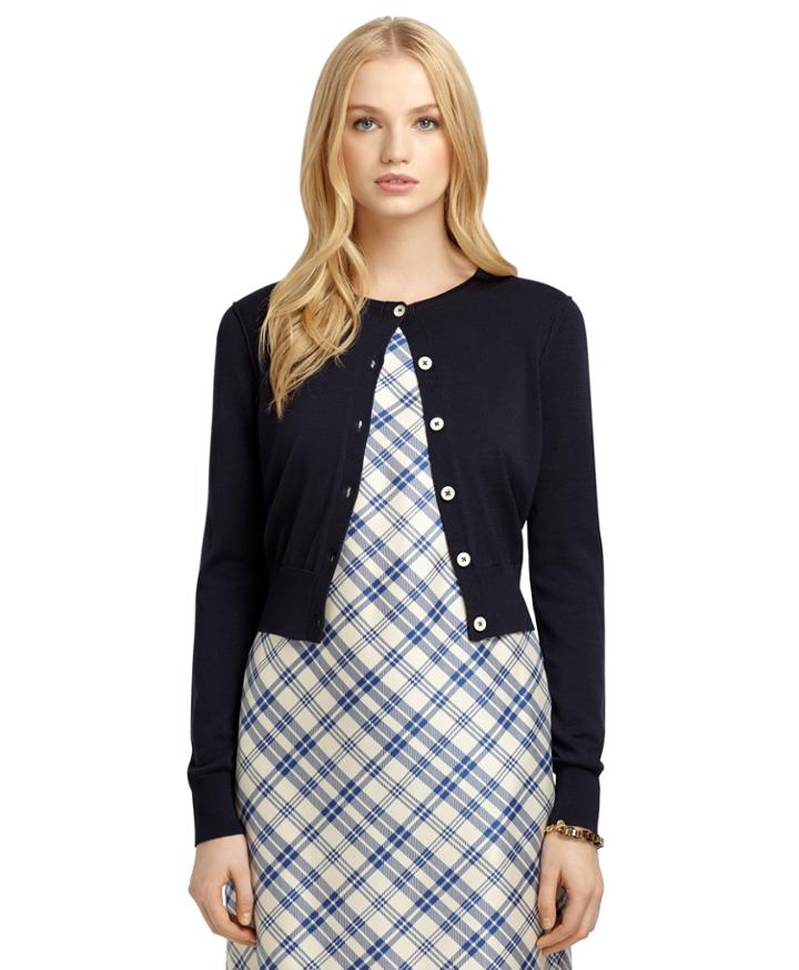 Brooks Brothers Women's Long-sleeve Cropped Cardigan