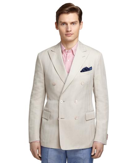 Brooks Brothers Cream Herringbone Sport Coat