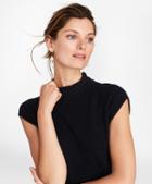 Brooks Brothers Cashmere Braided Mockneck Shell