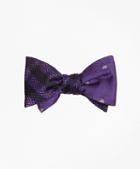 Brooks Brothers Textured Stripe With Golden Fleece Reversible Bow Tie